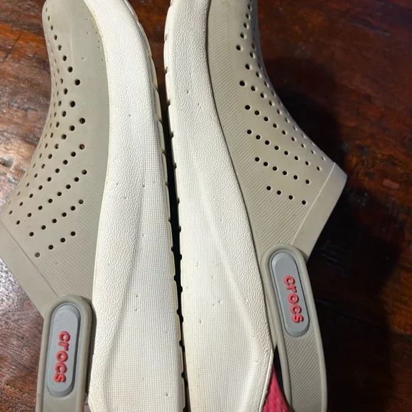 CROCS Beige and Coral Women's Shoes - Picture 7 of 8